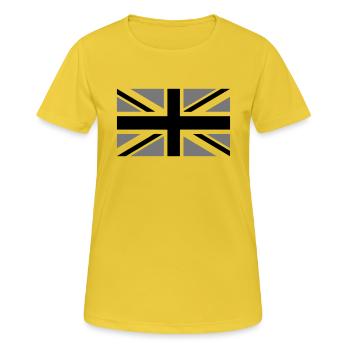 union jack - T-shirt respirant Femme - jaune soleil - Devant - AI Model Female 172 dark (172cm)