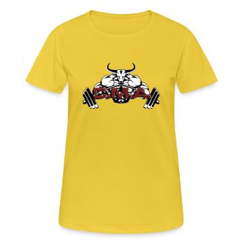 Marque CMA - T-shirt respirant Femme - jaune soleil - Devant - AI Model Female 172 dark (172cm)