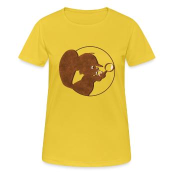 Détective Beaver - Vintagecontest - T-shirt respirant Femme - jaune soleil - Devant - AI Model Female 172 dark (172cm)
