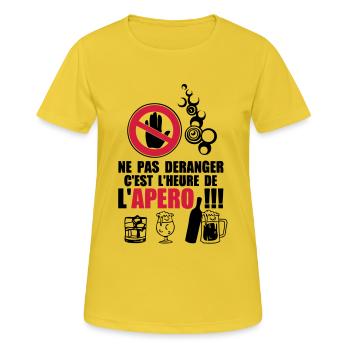not disturb time apero2 - Women's Breathable T-Shirt - sunshine - Front - AI Model Female 172 dark (172cm)