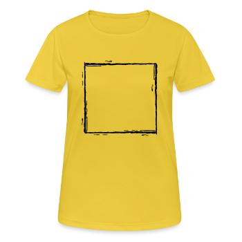 Lignes de trame de brosse - T-shirt respirant Femme - jaune soleil - Devant - AI Model Female 172 dark (172cm)