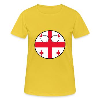 Countryball pays Patrie Géorgie - T-shirt respirant Femme - jaune soleil - Devant - AI Model Female 172 dark (172cm)