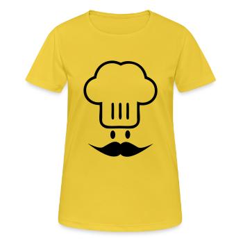Chefkoch - Frauen T-Shirt atmungsaktiv - Sonnengelb - Vorne - AI Model Female 172 dark (172cm)