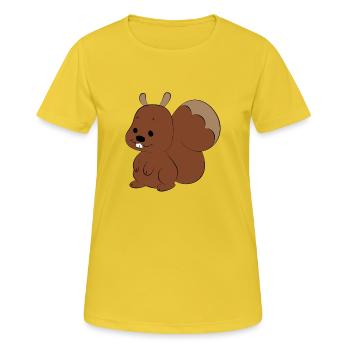 Croissant - T-shirt respirant Femme - jaune soleil - Devant - AI Model Female 172 dark (172cm)