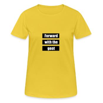 Forward with the goat - Women's Breathable T-Shirt - sunshine - Front - AI Model Female 172 dark (172cm)