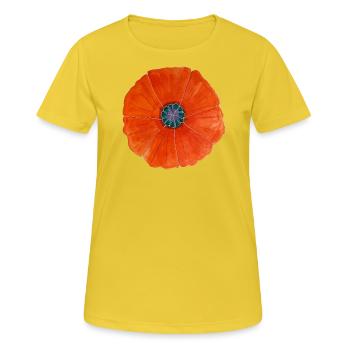 Riesenblume 3 - Frauen T-Shirt atmungsaktiv - Sonnengelb - Vorne - AI Model Female 172 dark (172cm)
