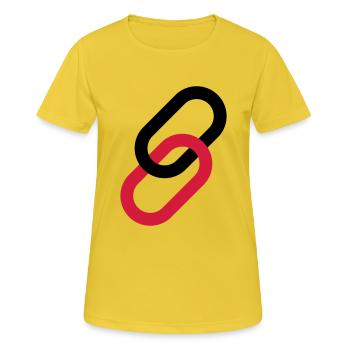 Lien comme symbole - T-shirt respirant Femme - jaune soleil - Devant - AI Model Female 172 dark (172cm)