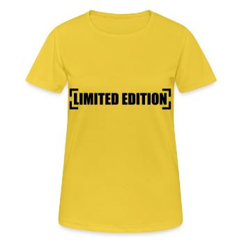Limited Edition - T-shirt respirant Femme - jaune soleil - Devant - AI Model Female 172 dark (172cm)