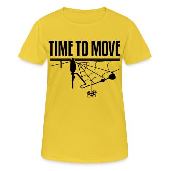 TIME TO MOVE - Women's Breathable T-Shirt - sunshine - Front - AI Model Female 172 dark (172cm)
