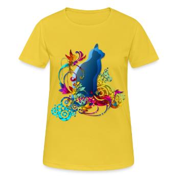 LOVE CATS - Women's Breathable T-Shirt - sunshine - Front - AI Model Female 172 dark (172cm)
