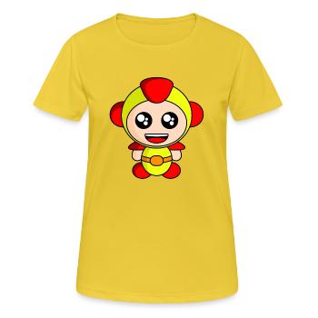 Astro Jaune - T-shirt respirant Femme - jaune soleil - Devant - AI Model Female 172 dark (172cm)