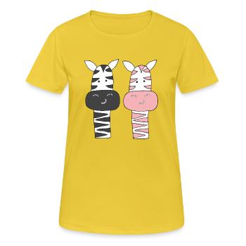 zebra mr and mrs - Women's Breathable T-Shirt - sunshine - Front - AI Model Female 172 dark (172cm)