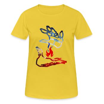 Flame Fr - Women's Breathable T-Shirt - sunshine - Front - AI Model Female 172 dark (172cm)