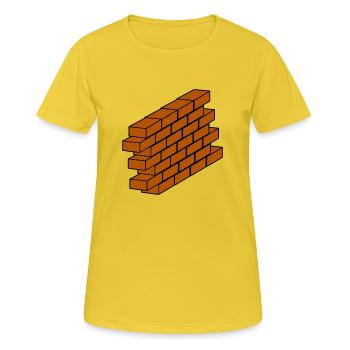 Brick wall - Women's Breathable T-Shirt - sunshine - Front - AI Model Female 172 dark (172cm)