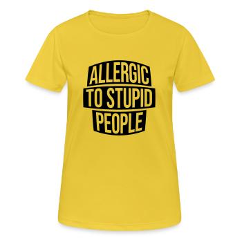 Lettering Stupid People - Women's Breathable T-Shirt - sunshine - Front - AI Model Female 172 dark (172cm)