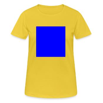 Quadrat - Frauen T-Shirt atmungsaktiv - Sonnengelb - Vorne - AI Model Female 172 dark (172cm)