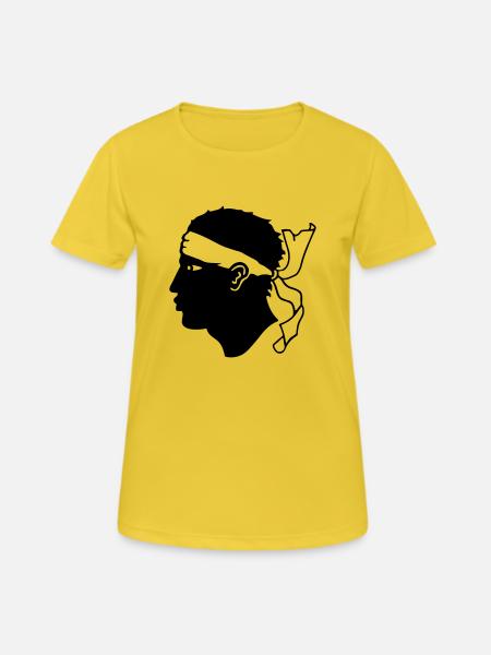 Corsica Korsika - Frauen T-Shirt atmungsaktiv - Sonnengelb