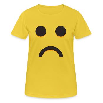 Emoticon Auf Dem Kopf Kostüm Karneval - Frauen T-Shirt atmungsaktiv - Sonnengelb - Vorne - AI Model Female 172 dark (172cm)
