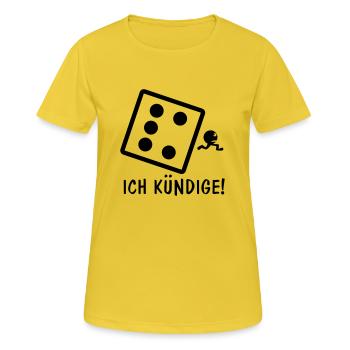 I quit - Women's Breathable T-Shirt - sunshine - Front - AI Model Female 172 dark (172cm)