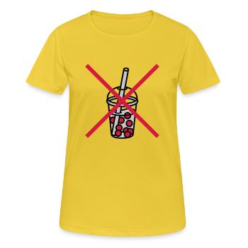 Shield Bubble Tea forbidden - Women's Breathable T-Shirt - sunshine - Front - AI Model Female 172 dark (172cm)
