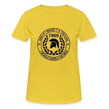ska reggae rocksteady trojan 1969 - Frauen T-Shirt atmungsaktiv - Sonnengelb - Vorne - AI Model Female 172 dark (172cm)