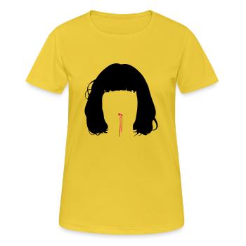 pulp fiction mia wallace nose pf04 - Frauen T-Shirt atmungsaktiv - Sonnengelb - Vorne - AI Model Female 172 dark (172cm)