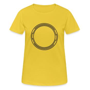 BLASONS ROND 8 TSC - T-shirt respirant Femme - jaune soleil - Devant - AI Model Female 172 dark (172cm)