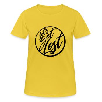 Lets Get Lost - Women's Breathable T-Shirt - sunshine - Front - AI Model Female 172 dark (172cm)