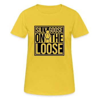 goose on the loose - Women's Breathable T-Shirt - sunshine - Front - AI Model Female 172 dark (172cm)