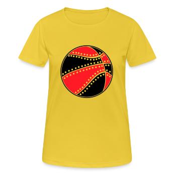 Icône du basket-ball - T-shirt respirant Femme - jaune soleil - Devant - AI Model Female 172 dark (172cm)