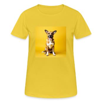 Paw fun for dog lovers - Women's Breathable T-Shirt - sunshine - Front - AI Model Female 172 dark (172cm)