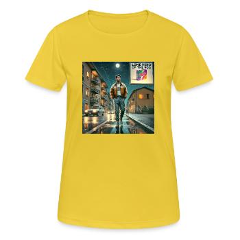 EINSAMER HELD DER 90ER JAHRE - Frauen T-Shirt atmungsaktiv - Sonnengelb - Vorne - AI Model Female 172 dark (172cm)