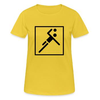 Handball - Frauen T-Shirt atmungsaktiv - Sonnengelb - Vorne - AI Model Female 172 dark (172cm)