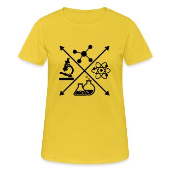 Chemie - Frauen T-Shirt atmungsaktiv - Sonnengelb - Vorne - AI Model Female 172 dark (172cm)