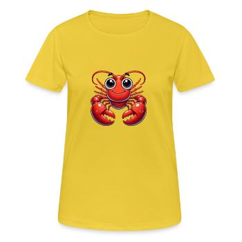 krabbe - Frauen T-Shirt atmungsaktiv - Sonnengelb - Vorne - AI Model Female 172 dark (172cm)