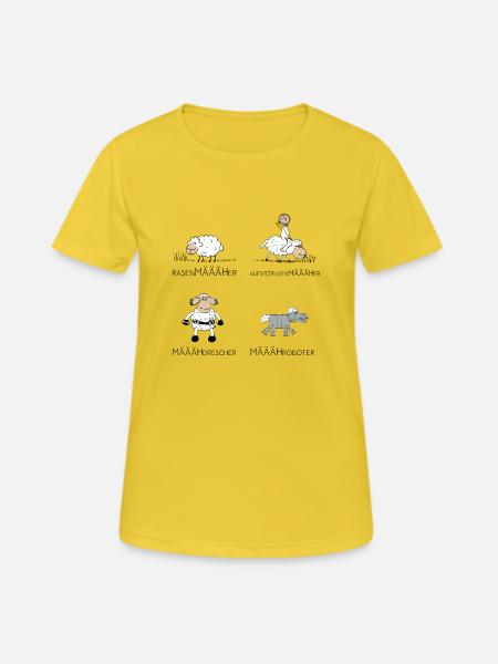 MÄÄÄHen - Frauen T-Shirt atmungsaktiv - Sonnengelb