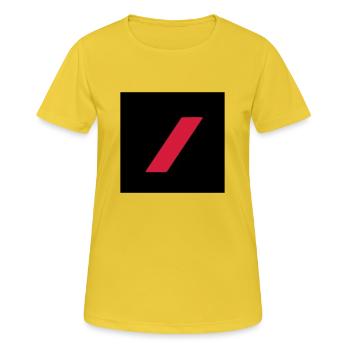 grade pompier 1ere classe - T-shirt respirant Femme - jaune soleil - Devant - AI Model Female 172 dark (172cm)