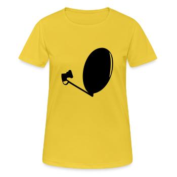 SAT - T-shirt respirant Femme - jaune soleil - Devant - AI Model Female 172 dark (172cm)