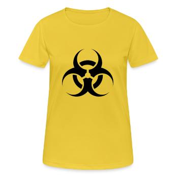 Danger Biologique - T-shirt respirant Femme - jaune soleil - Devant - AI Model Female 172 dark (172cm)