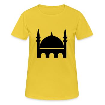 Moschee - Frauen T-Shirt atmungsaktiv - Sonnengelb - Vorne - AI Model Female 172 dark (172cm)