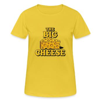 Le Big Cheese - T-shirt respirant Femme - jaune soleil - Devant - AI Model Female 172 dark (172cm)