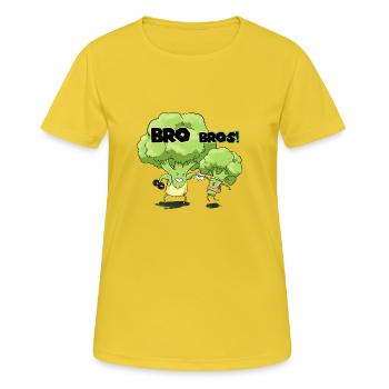Bro Bros - Frauen T-Shirt atmungsaktiv - Sonnengelb - Vorne - AI Model Female 172 dark (172cm)
