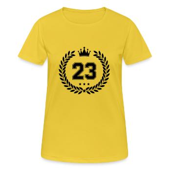 coat of arms 23 - Women's Breathable T-Shirt - sunshine - Front - AI Model Female 172 dark (172cm)