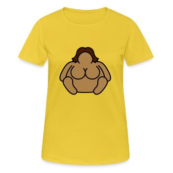 Fat Woman - Women's Breathable T-Shirt - sunshine - Front - AI Model Female 172 dark (172cm)
