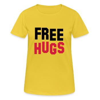 free hugs - Women's Breathable T-Shirt - sunshine - Front - AI Model Female 172 dark (172cm)