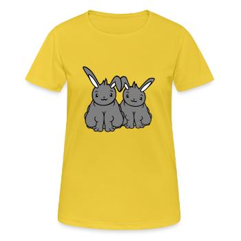 2 Bunnies Fat Friends Team Crew Overweight Fat - Women's Breathable T-Shirt - sunshine - Front - AI Model Female 172 dark (172cm)
