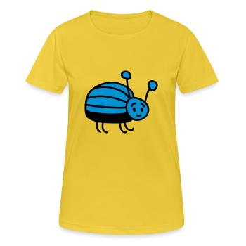 kleiner Käfer - Frauen T-Shirt atmungsaktiv - Sonnengelb - Vorne - AI Model Female 172 dark (172cm)