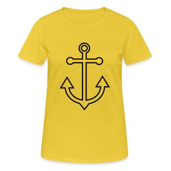 anchor - Women's Breathable T-Shirt - sunshine - Front - AI Model Female 172 dark (172cm)