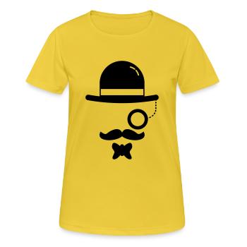 Hipster Vintage - Frauen T-Shirt atmungsaktiv - Sonnengelb - Vorne - AI Model Female 172 dark (172cm)