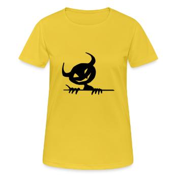 Lutin - T-shirt respirant Femme - jaune soleil - Devant - AI Model Female 172 dark (172cm)